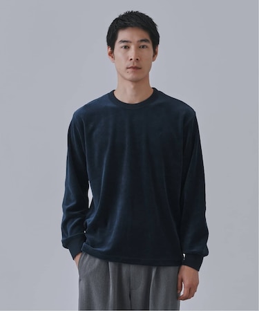 HEAT LAYER ベロア クルーロングスリーブTシャツ