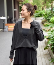 手洗い可 / カシミヤ深Vプルオーバー