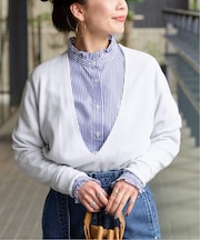 手洗い可 / カシミヤ深Vプルオーバー