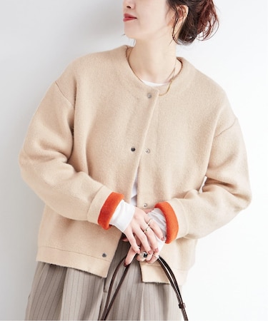 《追加2》2層スムース編みニットブルゾン