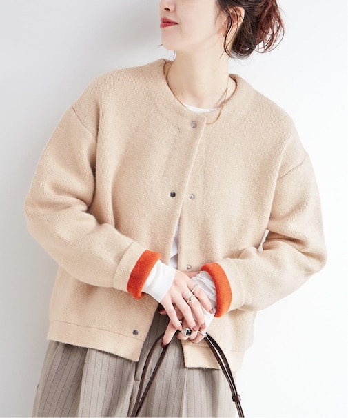 《追加2》2層スムース編みニットブルゾン