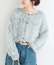 2wayフェザーヤーンニットプルオーバー