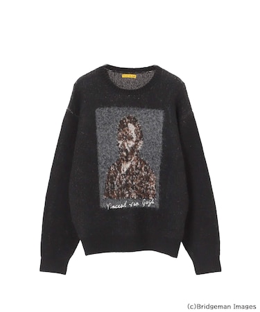 【フィンセント・ヴィレム・ファン・ゴッホ】 アートジャガードクルーネックセーター