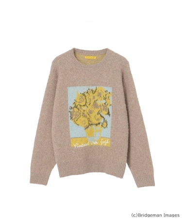 【フィンセント・ヴィレム・ファン・ゴッホ】 アートジャガードクルーネックセーター