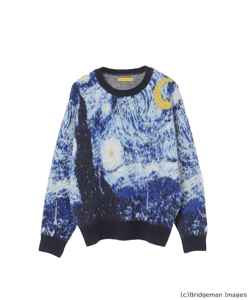 【フィンセント・ヴィレム・ファン・ゴッホ】 アートジャガードクルーネックセーター