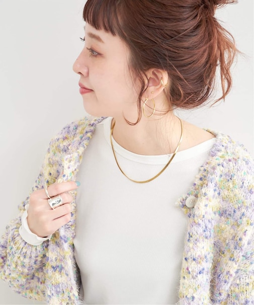 ウォッシャブル / リブバックラウンドプルオーバー