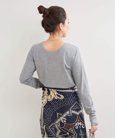 ウォッシャブル / リブバックラウンドプルオーバー