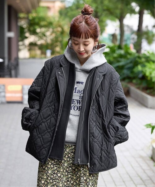 ウォッシャブル / レイヤードキルティングブルゾン｜ベーセーストック