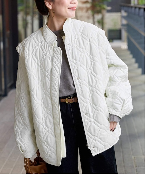 ウォッシャブル / レイヤードキルティングブルゾン｜ベーセーストック