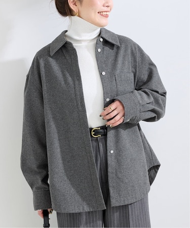 手洗い可 / フラノレイヤードライクシャツ