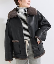 《S/Mサイズ展開》リバーシブルムートンライクコート2