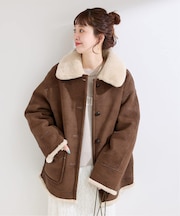 《S/Mサイズ展開》リバーシブルムートンライクコート2