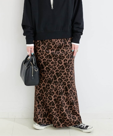 ウォッシャブル / レオパード柄スカート