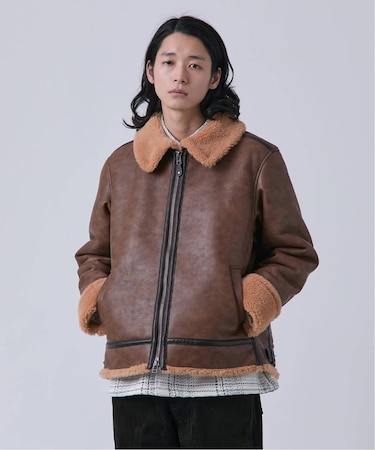 スムースフェイクムートン B-3 フライトジャケット