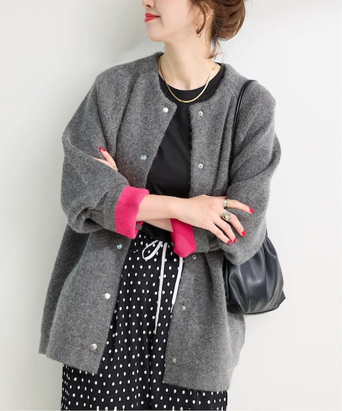 B.C STOCK【WEB限定】2層スムース編みロングカーディガン 追加4》2層スムース編みロングカーディガン｜ベーセーストックの