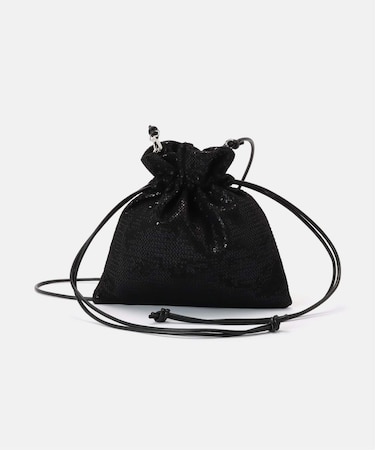 スパンコール巾着バッグ