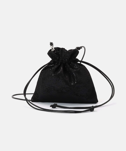 スパンコール巾着バッグ