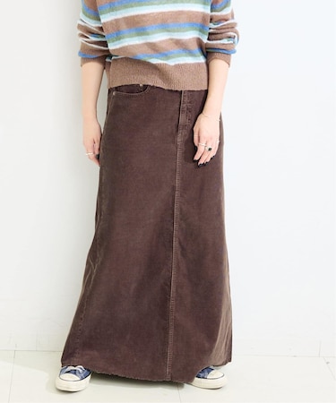 【WEB限定】ウォッシャブル / ヴィンテージコールトラペーズスカート