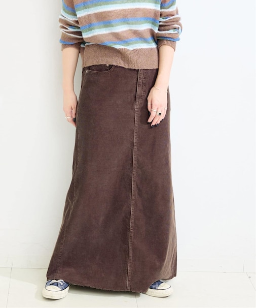 【WEB限定】ウォッシャブル / ヴィンテージコールトラペーズスカート