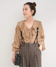 《追加》【WEB限定】ウォッシャブル / R/NYラッフルフリルブラウス