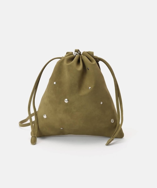 ランダムスタッズ巾着バッグ