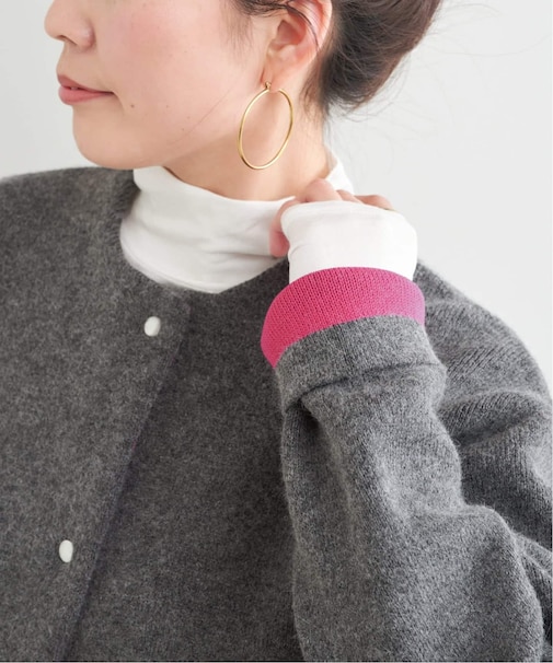 《追加3》2層スムース編みニットブルゾン