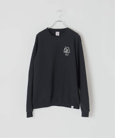 ドッグ コード刺繍 クルーネックスウェット