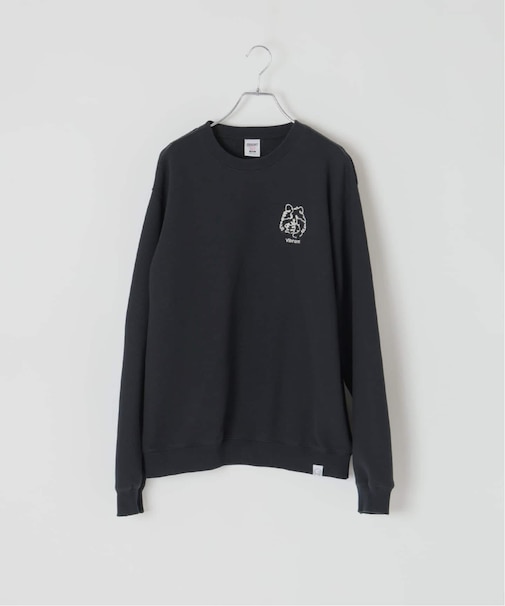 ドッグ コード刺繍 クルーネックスウェット