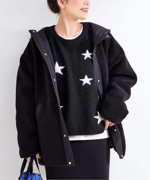 リバーシブルボアコート