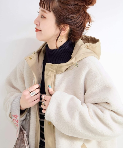 リバーシブルボアコート