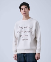 モール アソートロゴ クルーネックニット