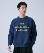 モール アソートロゴ クルーネックニット