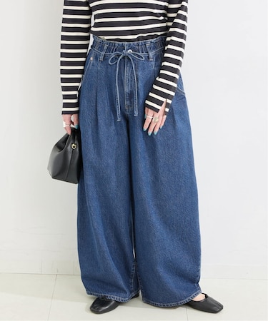 ウォッシャブル / DU JOUR / デュ ジュール DRAW-SASH PEG JEAN