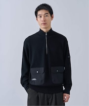 【OLIVEDRAB/オリーブドラブ】ハーフジップニット