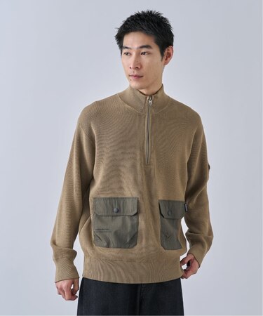 【OLIVEDRAB/オリーブドラブ】ハーフジップニット