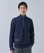 【OLIVEDRAB/オリーブドラブ】ハーフジップニット