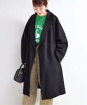 ウールリバーミドル丈コート