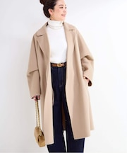 ウールリバーミドル丈コート