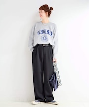 《3点セット》ジャカードロゴニットベルト付きダンボールパンツ