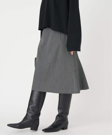ウール混サテンスカート