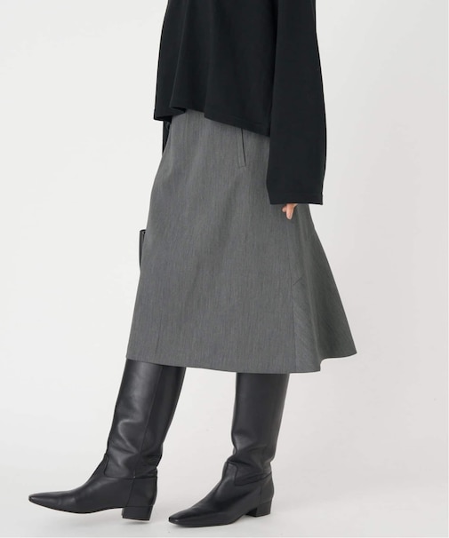 ウール混サテンスカート