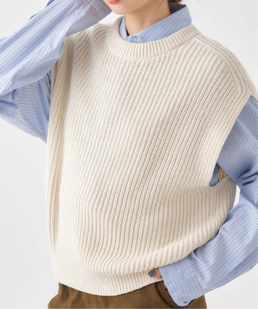 バルーンコットン畦ベスト