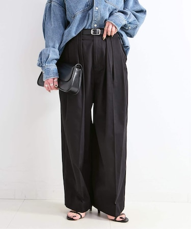 ウォッシャブル / T/Cワイドチノパンツ