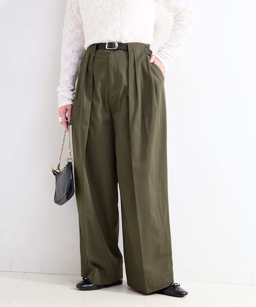 ウォッシャブル / T/Cワイドチノパンツ