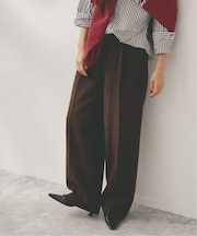 Higuchi*Sビーバーストレートタックパンツ