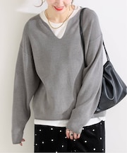 手洗い可 / 吸湿発熱 / ソリストヒートVネックニット