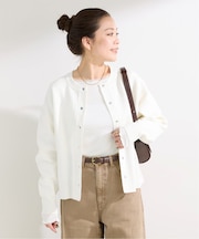 ウォッシャブル / 接結ニットカーディガン