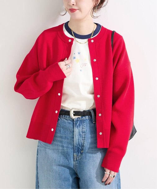 ウォッシャブル / 接結ニットカーディガン