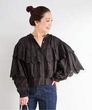 手洗い可 / ティアードレースフリルブラウス