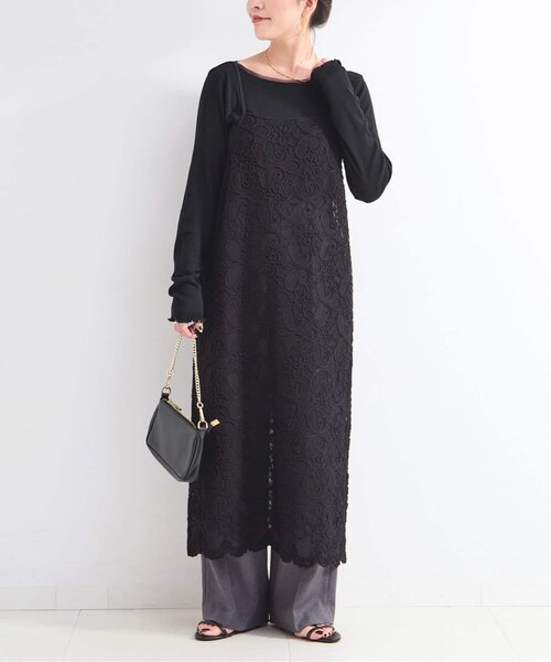 手洗い可 / コード刺繍キャミワンピース｜ベーセーストックの